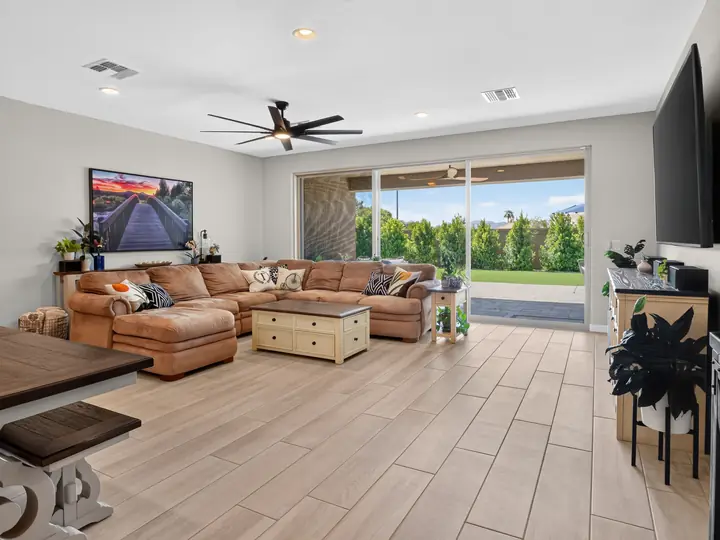 Living room with sectional sofa